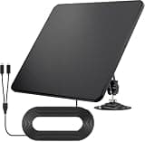 KJK 6W Solar Panels for Security Camera, Solar Battery Charger with Micro USB & USB-C Port for DC 5V Outdoor Rechargeable for Ring Camera, IP66 Waterproof, 360° Adjustable Security Stand