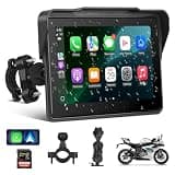Motorcycle CarPlay Screen 7", Waterproof GPS Display for Motorbike, Wireless CarPlay & Android Auto para Moto, Dual Bluetooth, Touchscreen, Music Sharing Siri (7" Wireless CarPlay) (Dual Mount)