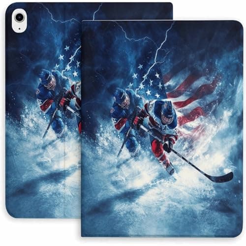 Hockey Clash Case for iPad 9/10/11th Mini 5/4/3/2/1(7.9in) Mini 6(8.3in) Mini 7(8.3in),Air 4/5/6/7,Pro 11in(2021/2022/2024)