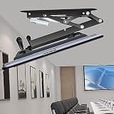 UIYTJRT Adjustable Ceiling TV Mount Bracket - Motorized Ceiling TV Mount, Telescopic Electric TV Lift with Auto Lifting, 0-85° Flip Down, Fits 32-70 Inch TVs Motorized TV Stand,