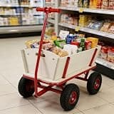 Wooden Carriage + Four-Wheel Design, Load-Bearing Capacity: 260LBS,Children's Outdoor Stroller, Bringing Joy to Childhood Outdoors