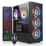 STGAubron Gaming PC Desktop Computer, Intel Core i7 8700 up to 4.6GHz, GeForce RTX 2060 6G, 16GB DDR4, 512GB SSD, WiFi 6, BT 5.2, RGB Fan x 4, Windows 11 Home