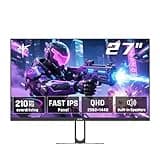 KTC 27 Inch QHD Gaming Monitor, 2K 200Hz Up to 210Hz 1ms Fast IPS Computer Monitor, HDR400, 1440P with Adaptive Sync, Built-in Speakers, HDMI Displayport, Tilt Adjustment, VESA Compatible, H27T22C-3