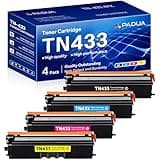 TN-433 TN433 High Yield Toner Cartridge Set 4 Pack Compatible TN433BK TN433C TN433M TN433Y Toner Replacement for Brother TN433 MFC-L8900Cdw HL-L8260CDW HL-L8360CDW MFC-L8610CDW HL-L8360CDWT Printer