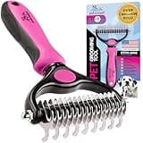 Pat Your Pet Deshedding Dog Brush For Shedding – Cat Brushes For Indoor Cats, Double-Sided Cat Brush Deshedding & Grooming Tool For Long Haired And Short Haired Dogs, Skin-Friendly