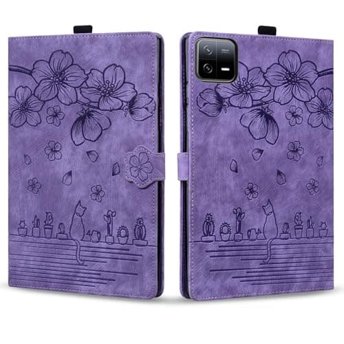Tablet PC Case Compatible With Xiaomi Pad 7 / Xiaomi Pad 7 Pro 11.2 Inch Released 2024 Shockproof PU Leather Embossed Folding Stand Protective Cover Flip Case Card Slot Tablet PC Case Protective Case(