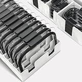 Storage Lid Organizer for Rubbermaid Brilliance,Stackable Container Lid Holder, Plastic Cover Storage Rack, Kitchen Cabinet Space Saver (300ml container lid organizer) (Pink)