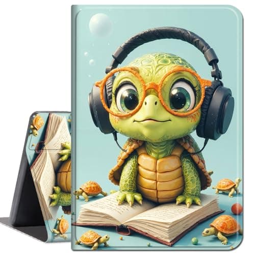 for Kindle Fire 7 Tablet Case 2019 2017 Release 9th 7th Generation,Slim Soft Shockproof TPU Silicone Protective Back Shell Case for Kindle Fire HD7 7" (2017/2019 Release),Music and Tortoise