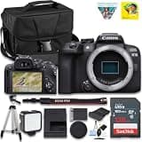 Canon EOS R10 (Body Only), Mirrorless Vlogging Camera, 24.2 MP, 4K Video, DIGIC X Image Processor, High-Speed Shooting, Subject Tracking, Lightweight, for Content Creators + 128GB Card + Camera Case