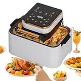 12L Multifunctional Air Fryer & Hot, Smoke-, XL Capacity for Healthy Crispy Cooking, Easy-Clean Design, Perfect for Family Meals (Grey)