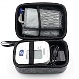 Hard Shell Carrying Case for Blood Pressure Monitor, Compatible with Omron Bronze/iHealth/Oklar, Portable Travel Case with Handle & Mesh Pocket, Gray, M (Gray)