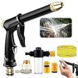 Multifunctional Car Wash Tool, Jet Nozzle Power Washer for Garden Hose, 2026 New 4 Mode Pressure Washer Wand with Quick Connectors, for Watering Plants and Vegetables, and Car Washing (+33ft Hose)