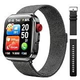 Smart Watch for Men Women, Fitness Tracker Smartwatch with 1.83" HD 24/7 Heart Rate/Sleep/SpO2 Monitor Bluetooth Answer/Make Call 100+ Sport Modes Voice Assistant Compalible with Android & ios Black