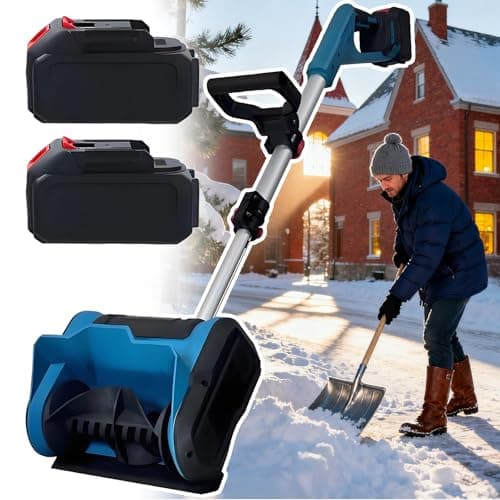 Handheld Snow Remover – Battery-Powered Snow Blower 12.2" Clearing and 26ft Distance Cordless Snow Thrower,for Decks & Steps