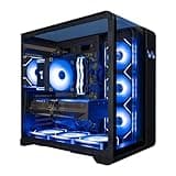 HYPER CYBER Phantom Gaming PC Desktop Computer, AMD Ryzen 9 9950X3D, Radeon RX 9070 XT, 32GB DDR5, 4TB SSD, Tower Fan Black, Windows 11 Home, RGB Lighting, WiFi, Ready to Use