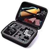 TEKCAM Action Camera Carrying Case Protective Storage Bag Compatible with Gopro Hero 13 12 11 10 9 8 7/AKASO EK7000/Brave 4/Brave 7 LE/Brave 8/APEXCAM/Dragon Touch Action Camera (Medium)