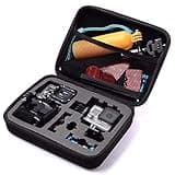 TEKCAM Action Camera Carrying Case Protective Storage Bag Compatible with Gopro Hero 13 12 11 10 9 8 7/AKASO EK7000/Brave 4/Brave 7 LE/Brave 8/APEXCAM/Dragon Touch Action Camera (Medium)