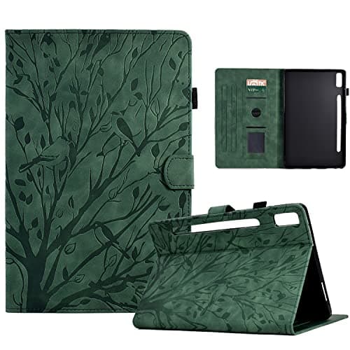 RRXYHK Vintage Tablet Case for Lenovo Tab P11 Pro Gen 2/Pad Pro 2022 Case 11.2 inch Case Cover, Premium PU Leather, Multi-Angle Viewing with Auto Sleep Wake(Green)