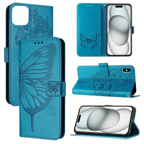 bojioderf Compatible with Vivo X100s Case,Compatible with Vivo X100s 5G V2359A PU Leather Flip Stand Card Holder Magnetic Closure Blue
