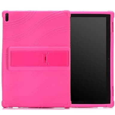Juaupepo Soft Silicone Case for Lenovo Tab 4 10 (TB-X304F) /Tab 4 10 Plus (TB-X704F), with Kickstand Shockproof Protective Cover with Thickened Cornors Kids Friendly (Rose)