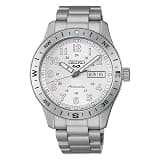 SEIKO HDB007K1 Men's 5 Sports Field Automatic Watch, White Dial, Stainless Steel Bracelet, Day-Date Display, Hardlex Crystal, 100M Water Resistant