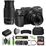 Nikon Z30 Mirrorless Camera with 16-50mm and 50-250mm Lenses + Soft Case + Cleaning Kit + Memory Card Wallet + Extreme PRO 64GB Card + Card Reader + Hand Strap + 12 Inch Flex Tripod