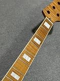 5-Strings 20 Fret Roasted Flame Maple Satin Electric bass neck parts Block Inlay