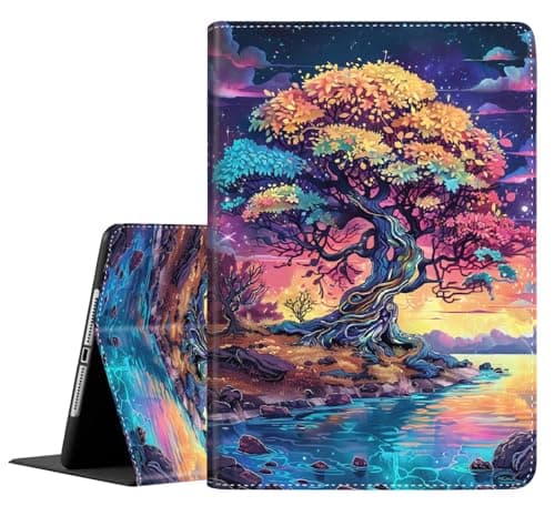Case for 9.7 Inch 2017 2018/Ipad air/Ipad Air 2, Auto Sleep/Wake Multi-Angle Viewing Slim Folio Stand Cover Case for Ipad 6th/5th Generation,Tree of Life