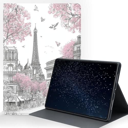 ZXYBNMLE for Samsung Galaxy Tab S8/S7 2022/2020 11 Inch (SM-X700/X706/T870/T875/T878) Tablet Protective Cover with Adjustable Stand and Magnetic Auto Wake/Sleep,Paris Architecture