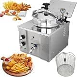 Commercial Electric Air Fryer, 16L 3000W, 8-10psi Sealed Chamber, 50-200℃ Temperature Control, Professional Hot Air Cooking for Restaurant, Pub, Canteen