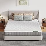 Novilla 12 Inch Full Size Mattress, Hybrid Mattress Full with Pocketed Coils & Gel Infused Memory Foam & Nylon Cooling Fabric for Motion Isolation & Pain Relief Comfort CertiPUR-US Certified
