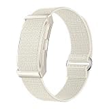Screenless Health Fitness Tracker for Men Women Activity Watch 24/7 Heart Rate Blood Pressure Sleep HRV Monitor Step Counter Smart Bracelet No Screen Long Battery Life (Beige)