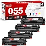 055 055H Toner Cartridge Set High-Yield MF743cdw - (Black, Cyan,Magenta, Yellow) replacement for Canon 055 Toner Cartridge for Color imageCLASS MF741Cdw MF743Cdw MF745Cdw MF746Cdw LBP664Cdw Printer