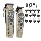 RASRGTRQ Mens Hair 2 in 1 All-Metal Electric Set High-Power Trimmer for Men Barber Cutting Machine Tools