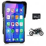 Motorcycle Carplay Screen 5 Inch GPS Navigation System with Wireless Carplay and Android Auto IP68 Waterproof Portable Screen Plug and Play with Bluetooth Navigation Software Upgrade Brightness Adjust