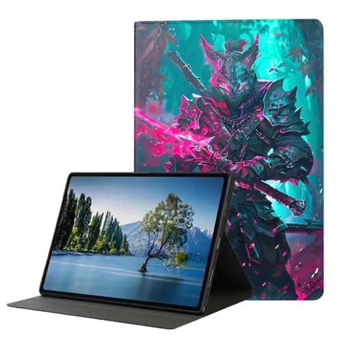 DHEEBFWE for iPad 9.7 iPad 4th Generation/iPad 3rd Gen (2012 Model),iPad 2(2011 Model) Case,Premium Leather Folio Stand Auto Wake/Sleep,Multiple Viewing Stand,Demon Warrior