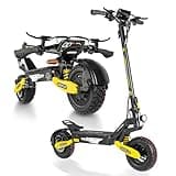 EOEOTWO Electric Scooter for Adults, 1200W Motor Fast E-Scooter, 11" Off-Road Tires, Up to 30 MPH Top Speed & 20/43 Miles Long Range Heavy Duty Electric Scooter, Foldable (48V 13Ah, Yellow) 