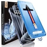 MAGIC JOHN 2 Pack for iPhone 15 Pro (6.1 inch) Tempered Glass Screen Protector, Auto Dust-Elimination Installation, Bubble Free, Dynamic Island Compatible, HD Clear, Easy Installation