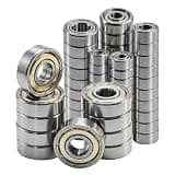 JUUDDENPARTS 60Pcs Carbon Steel Ball Bearings Assortment Kit, Deep Groove Bearings 693ZZ, 623ZZ, 624ZZ, 685ZZ, 687ZZ, 627ZZ, Suitable for Small Machinery Applications