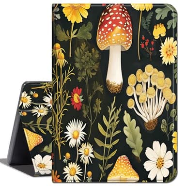 Case for Samsung Galaxy Tab E 9.6 (SM-T560/T561/T567V),Slim Lightweight Smart Shell Stand Cover with Auto Wake/Sleep Case for 9.6" Samsung Galaxy Tab E 9.6 T560 Tablet,Orange Mushroom Flower