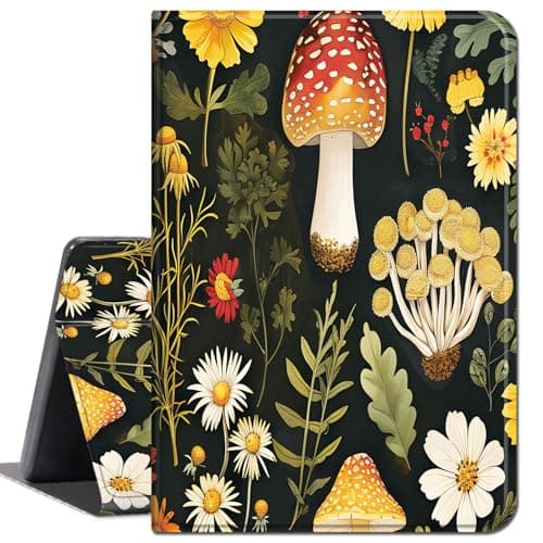 Case for Samsung Galaxy Tab E 9.6 (SM-T560/T561/T567V),Slim Lightweight Smart Shell Stand Cover with Auto Wake/Sleep Case for 9.6" Samsung Galaxy Tab E 9.6 T560 Tablet,Orange Mushroom Flower