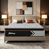 King Mattress, 14 Inch Medium Firm Hybrid Mattresses, Mattress King Size in a Box with Individual Pocket Springs & Memory foam for Motion Isolation & Pressure Relief, CertiPUR-US, 365 Nights Trial