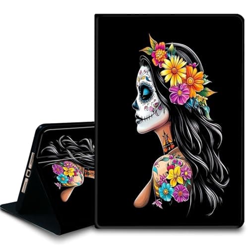 Bxgolkgd Tablet Case for 6.8" Kindle Paperwhite (11th Generation-2021) & Kindle Paperwhite Signature Edition,Auto Wake/Sleep Function,Day of The Dead Girl Art
