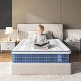 CJJSleep Full Size Mattress, 12 Inch Hybrid Mattress with Pressure Relief, Individual Pocket Springs for Motion Isolation, Medium Support for Back Pain Relief, No Fiberglass, CertiPUR-US Certified