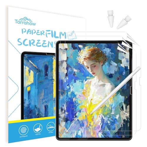 Tarrahow 3 Pack Paper Screen Protector for iPad Air 11 inch M4/M3/M2 (8/7/6th 2026/2025/2024) + 2 Apple Pencil Tips | Matte PET Paper Screen Protector, Anti Glare, Crafted for Natural Writing & Drawing, Protects Pencil Tip