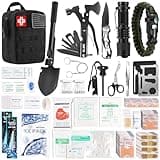 DLMD 320 PCS Survival Kits First Aid Kit, Gifts for Men Fathers Day Him Dad, Survival Gear and Equipment with Tactical Molle Pouch for Car Camping Hiking Outdoor Adventure Earthquake Home Office