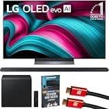LG 55 Inch C5 Series OLED evo 4K UHD Smart webOS TV (2025) OLED55C5PUA Bundle with HW-S800D Ultra-Slim 3.1.2ch Wireless Soundbar, 2X HDMI Cable and Deco Gear Home Theater Beginner's Guide