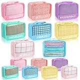 Yeyeplum Days of Week Packing Cubes Summer Camp Essentials Weekly Organizer Storage Bag School Clothes for Travel Kids Family(9x7x3inch,Macaron,15)