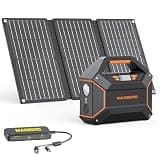 MARBERO 155Wh Solar Generator with Solar Panel Included 30W Portable Power Station 100W 150W Surge Multi-Output Solar Powered Generator Ultra Lightweight for Camping Emergency Blackout