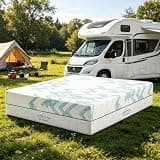 AYJOIR 10-inch Short Queen RV Camper Mattress – Latex Memory Foam, Medium Firm, Fiberglass-Free, Cooling Gel, CertiPUR-US
